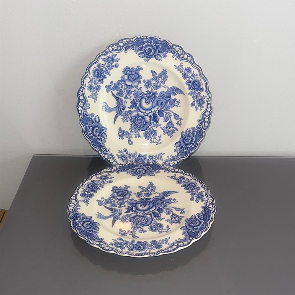 Blue Floral Porcelain Plates
